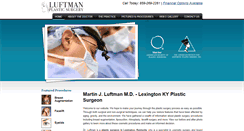 Desktop Screenshot of luftmanplasticsurgery.com