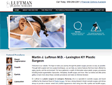 Tablet Screenshot of luftmanplasticsurgery.com
